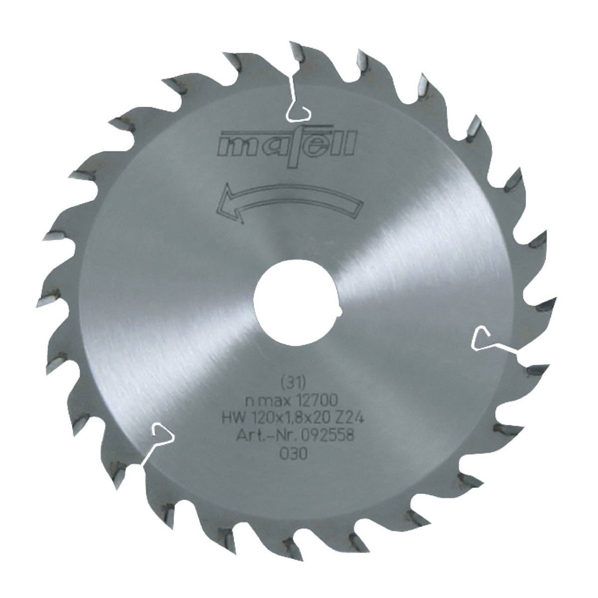 Mafell Sägeblatt HM 120x1,2/1,8x20 mm Z24 WZ Universalsägeblatt Holz - 092558