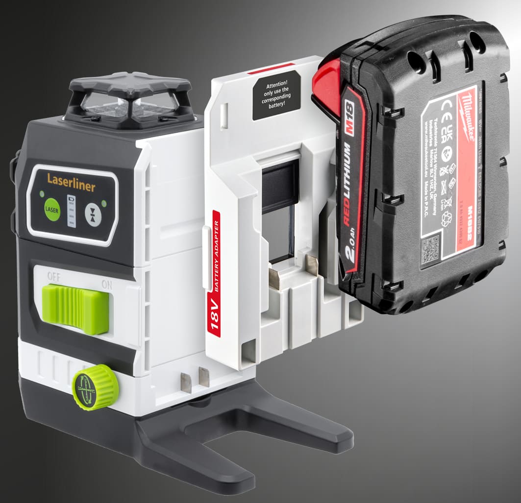Laserliner Akkuadapter PowerAdapter - Milwaukee 3.0 - für Multi-18V - IP54