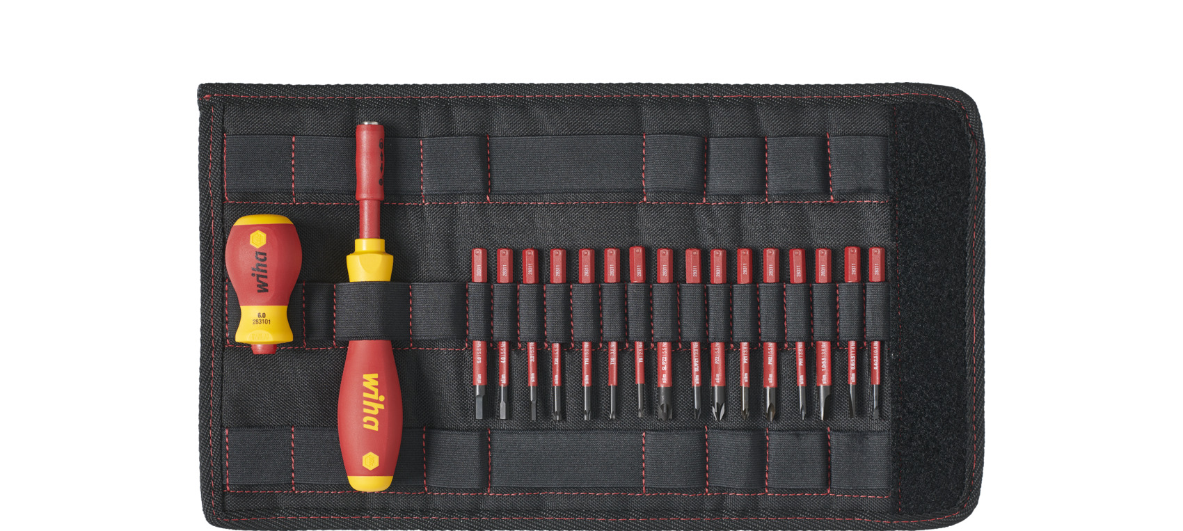 Wiha Schraubendreher Bit Set slimVario® - 2831T18 - 41231 - in Tasche - 19-tlg