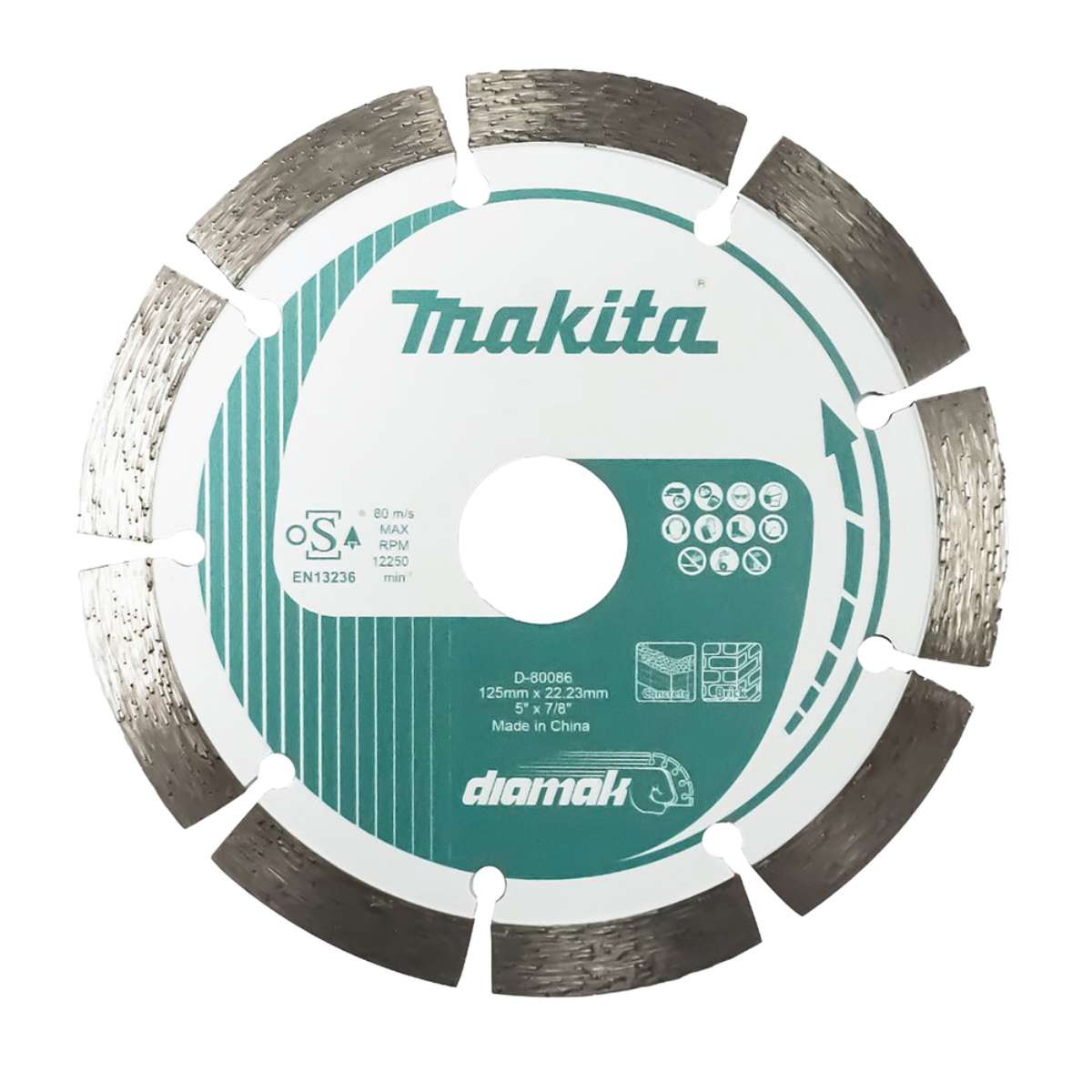 Makita Diamanttrennscheibe DIAMAK - 125 mm - D-80086 - für Beton und Stein