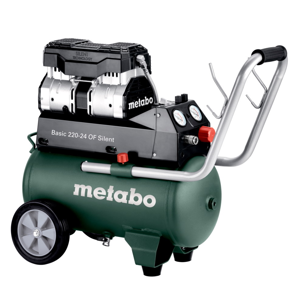 Metabo Kompressor Basic 220-24 OF Silent - 601593000 - 8bar - 1,1kW - 24 Liter