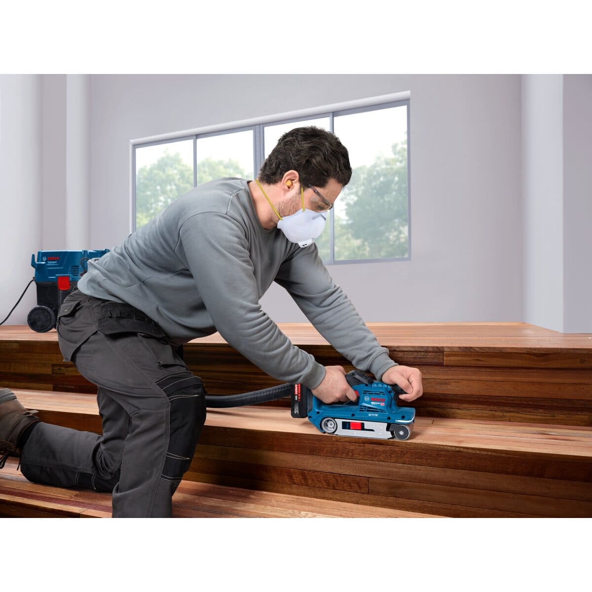 Bosch Akku Bandschleifer PRO GBS18V-75 - 18V - 75 mm - Brushless - in L-BOXX