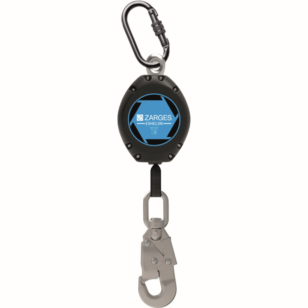 Zarges Höhensicherungsgerät EXHELON Gurtband - Snap Hook - 6m - EN 360 - 47815