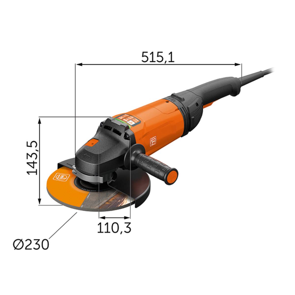 FEIN Winkelschleifer AlphaGrind LG 26-230 Pro 2600 W 230 mm