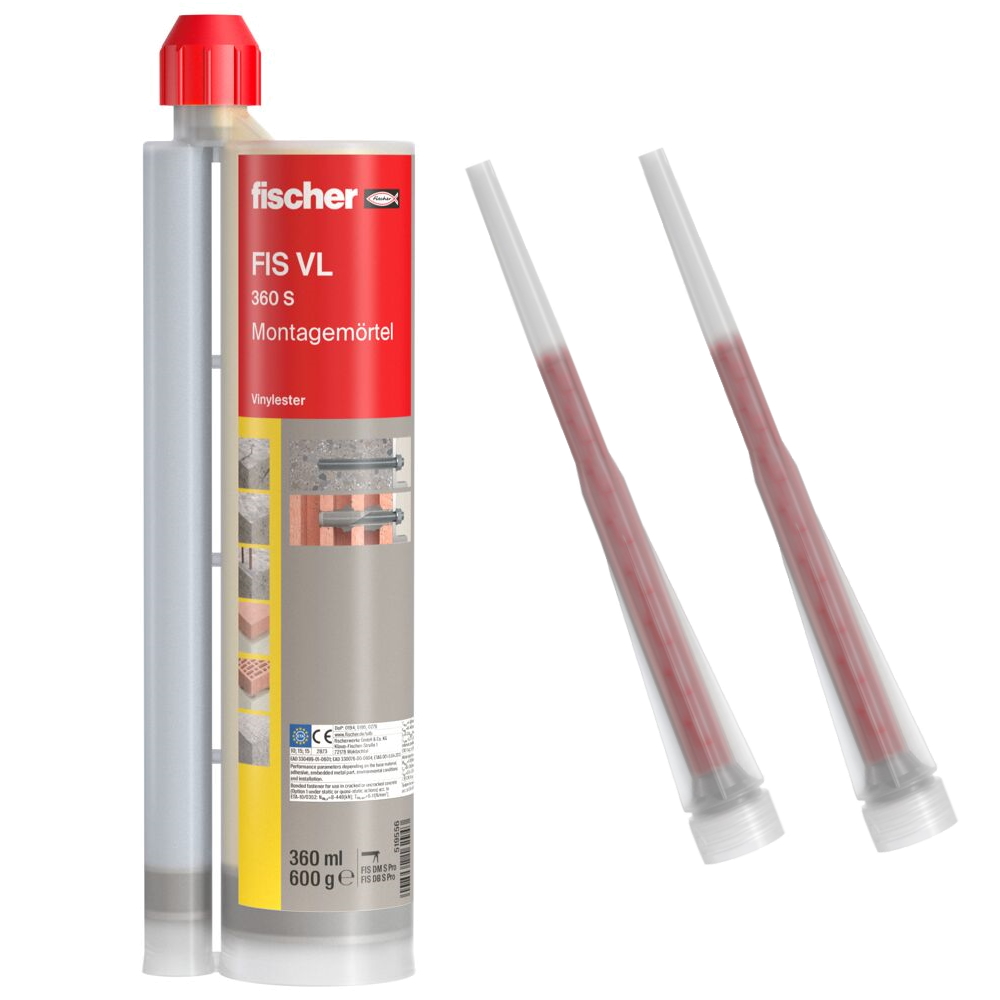 Fischer Montagemörtel FIS VL 360 S  - 360 ml - inkl. 2x Statikmischer FIS M - 519556