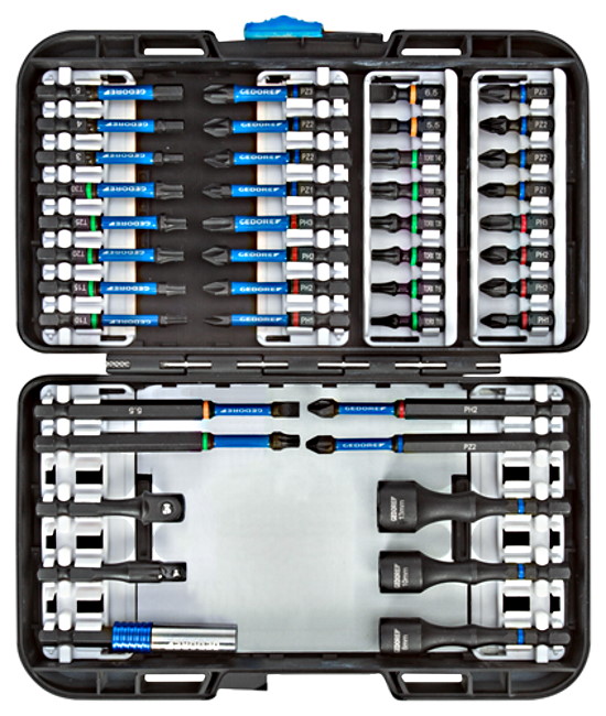 Gedore Torsions-Bit-Set - 666-042 - 42-teilig - hoher Schutz unter Last - magnetisch