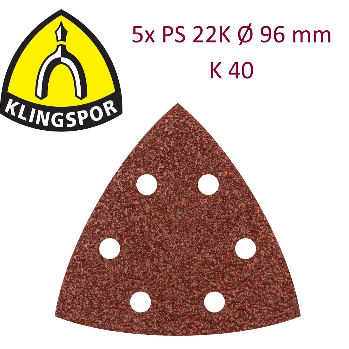 Klingspor Schleifpapier PS 22K - Ø 96 mm - GLS15 - kletthaftend - K 40