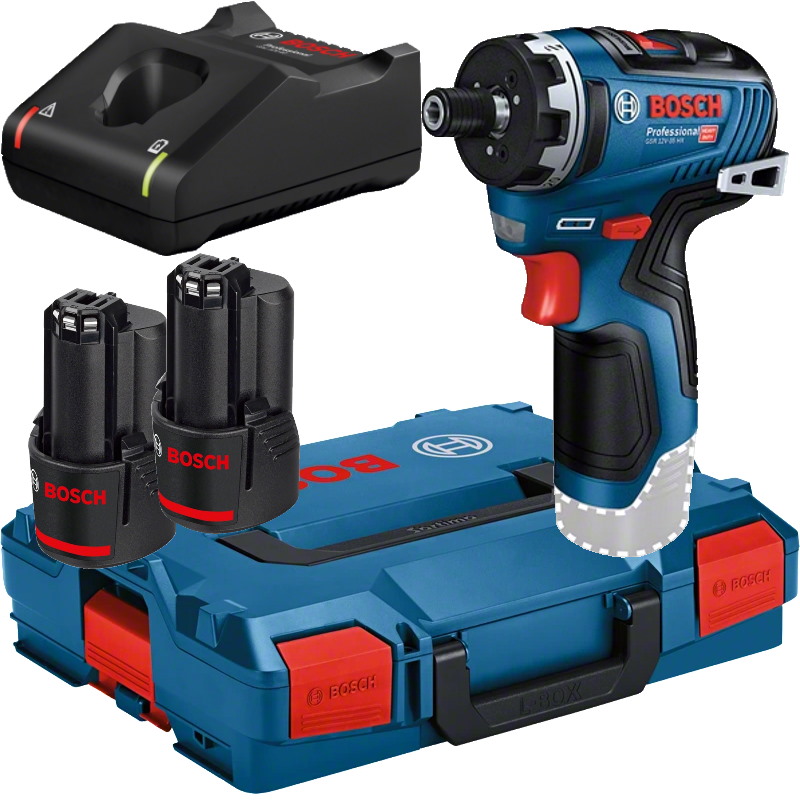 Bosch Akkuschrauber GSR 12V-35 HX - 2x 3AH - L-BOXX 102 - GAL 12V-40