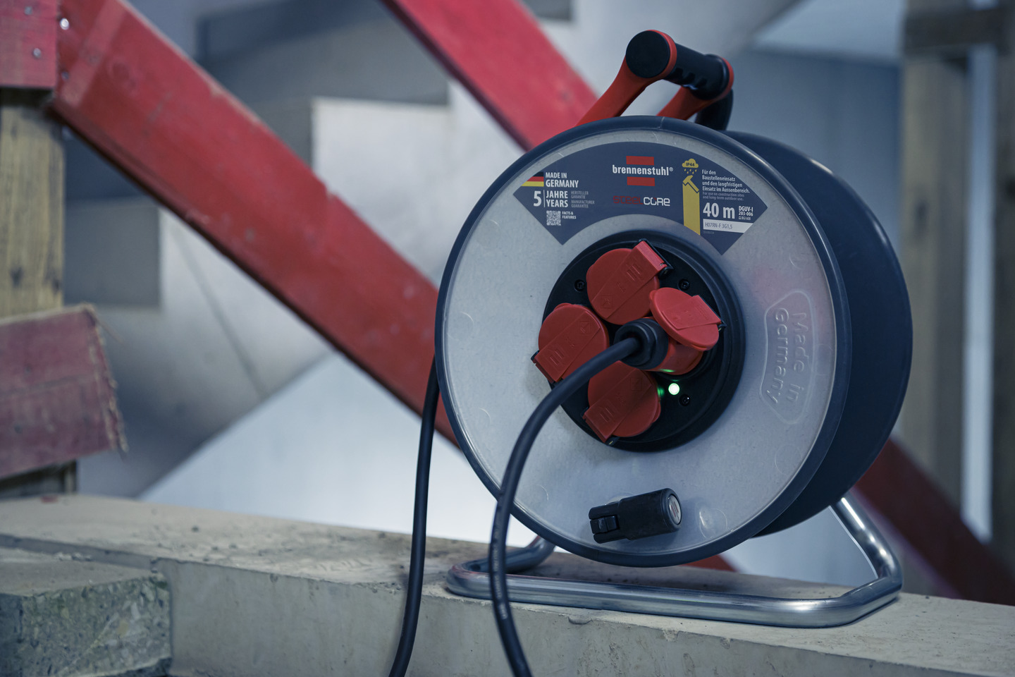 Brennenstuhl SteelCore Kabeltrommel SC 4100 - IP44 - 40m - 230V - 9191400110