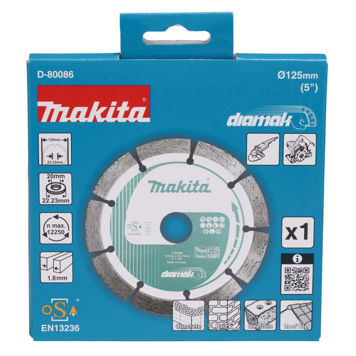 Makita Diamanttrennscheibe DIAMAK - 125 mm - D-80086 - für Beton und Stein