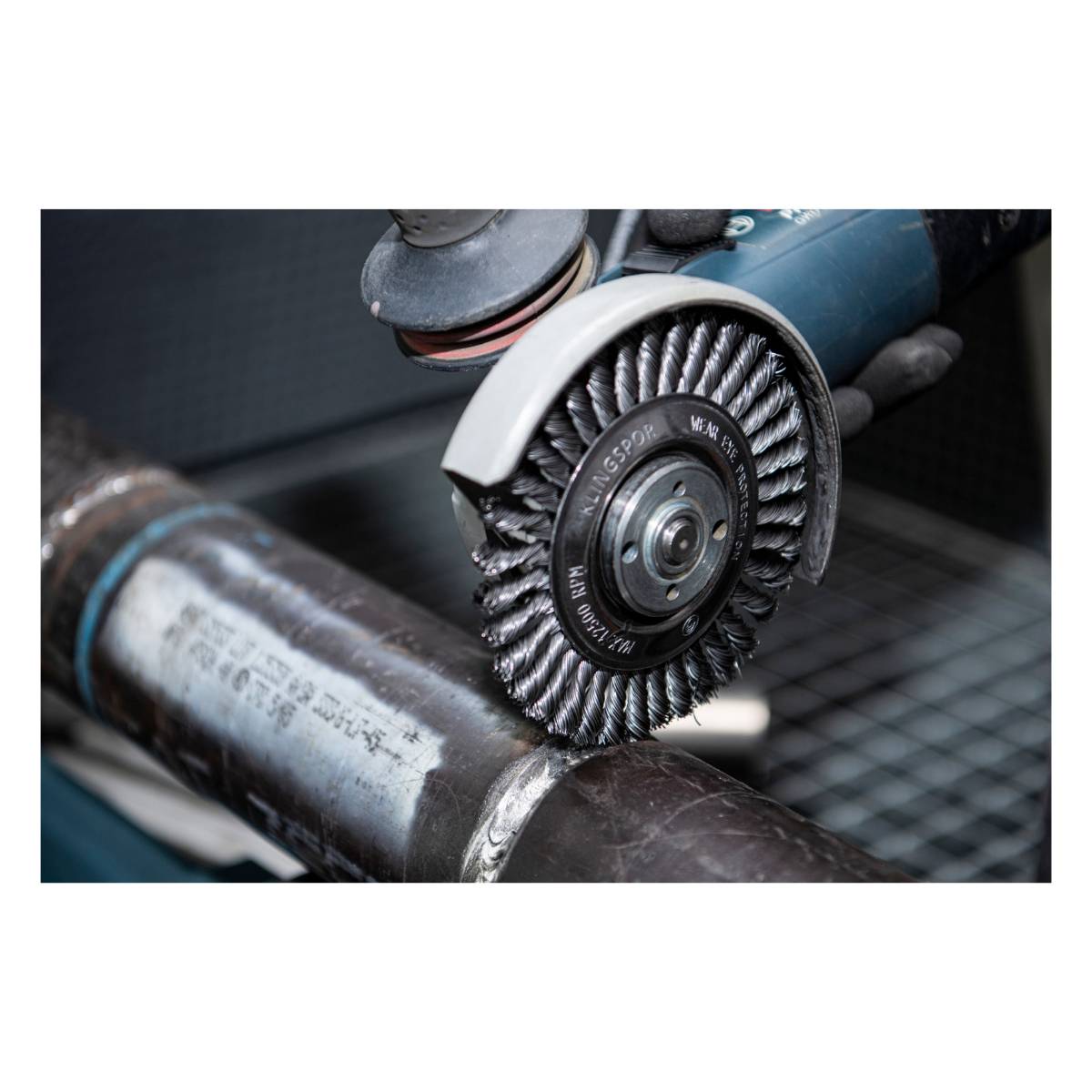Klingspor Pipelinebürste BRP 600 Z - Ø 125 mm - gezopfter 0,5 mm Draht