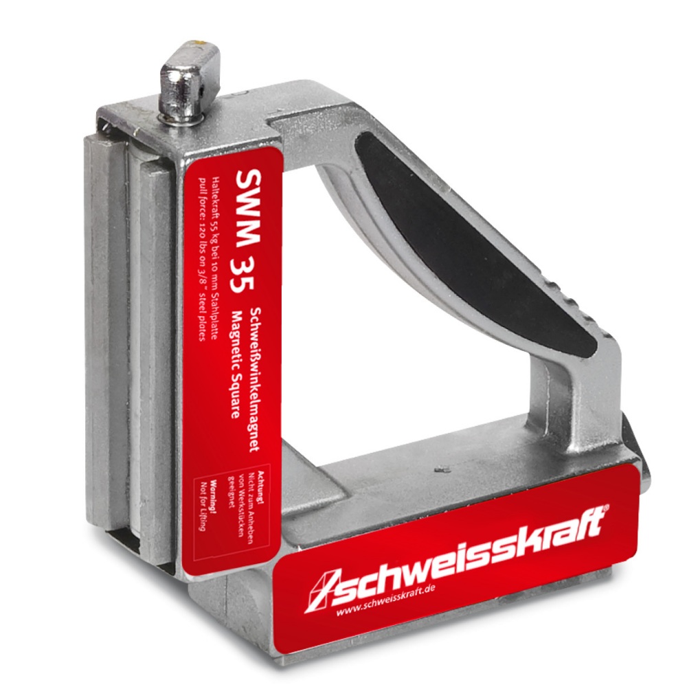Schweisskraft schaltbarer Schweißwinkelmagnet SWM 35 - 55kg  90° - Magnetwinkel