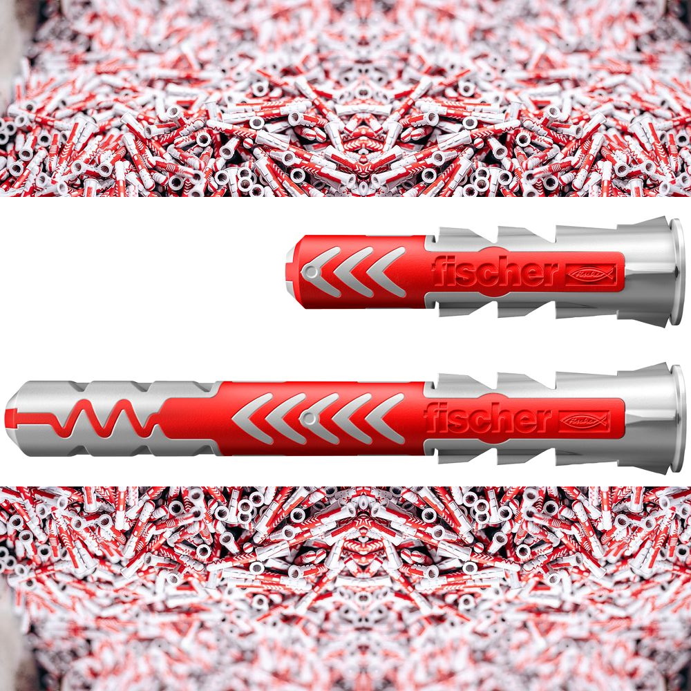 Fischer Dübel DuoPower - Kunststoffdübel - 2 Komponenten - schmaler Dübelrand