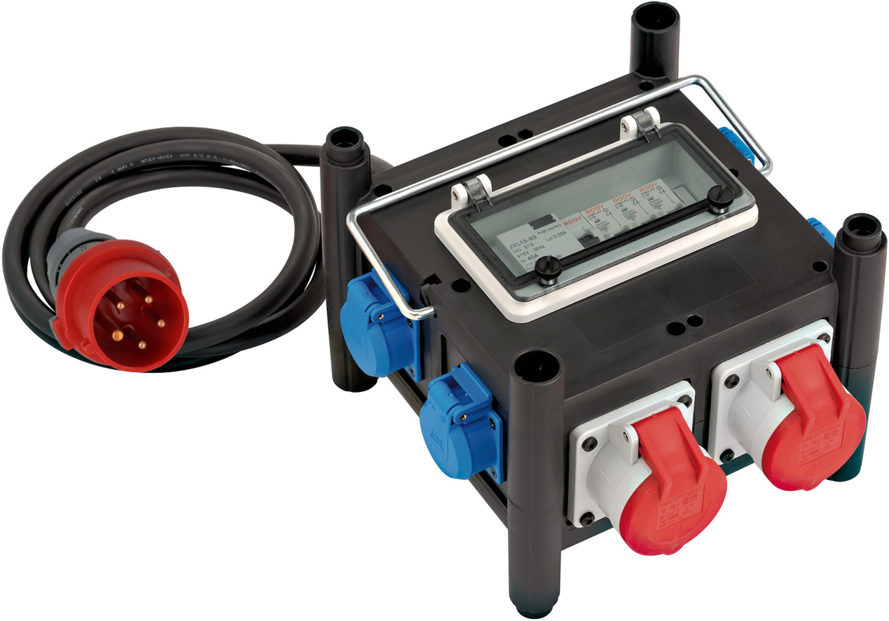 Brennenstuhl Gummi-Stromverteiler 2x CEE 400V - 5x 230V - IP44 - 1153690200