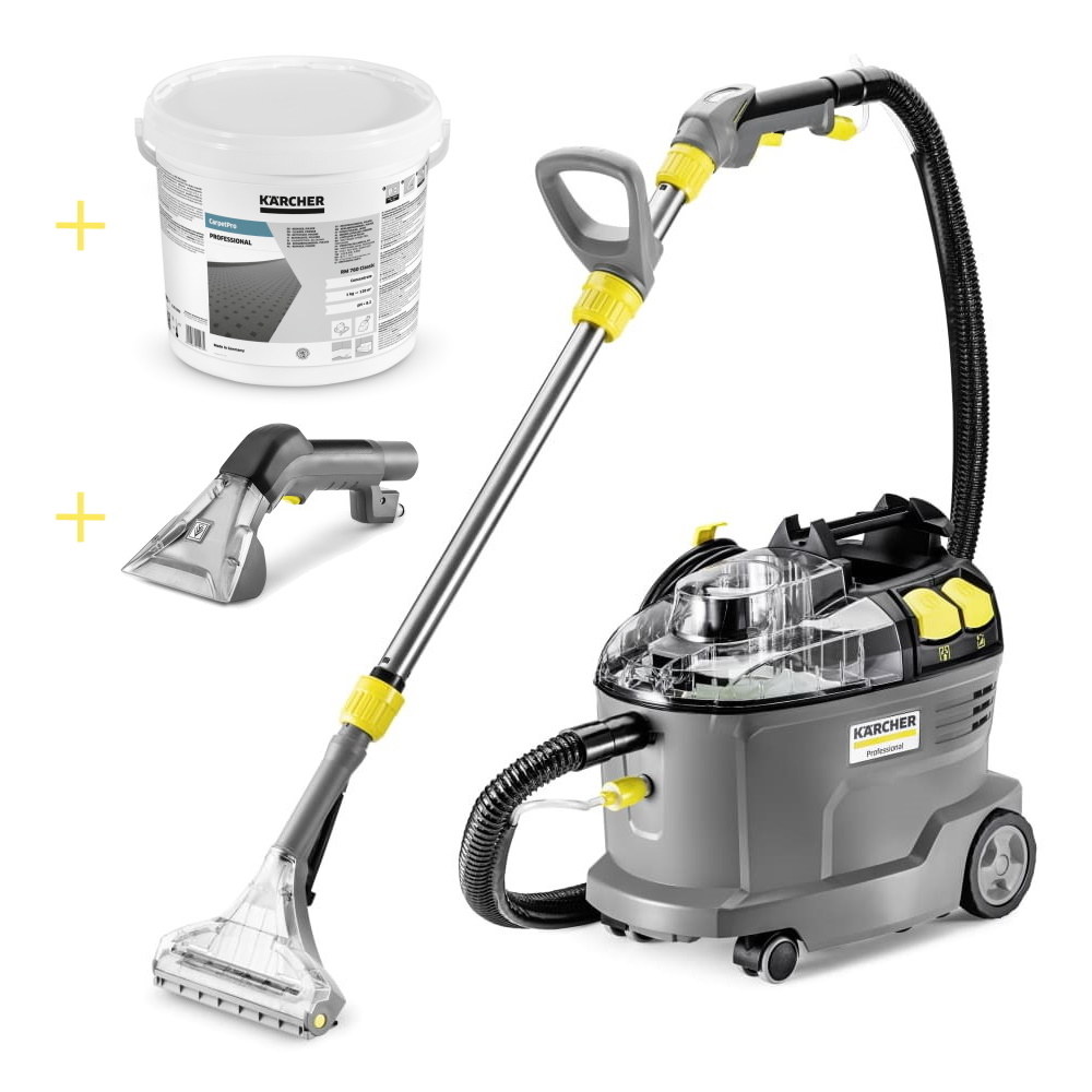 Kärcher Waschsauger Teppichreiniger Puzzi 8/1 ADV - inklusive Eimer RM760 Pulver