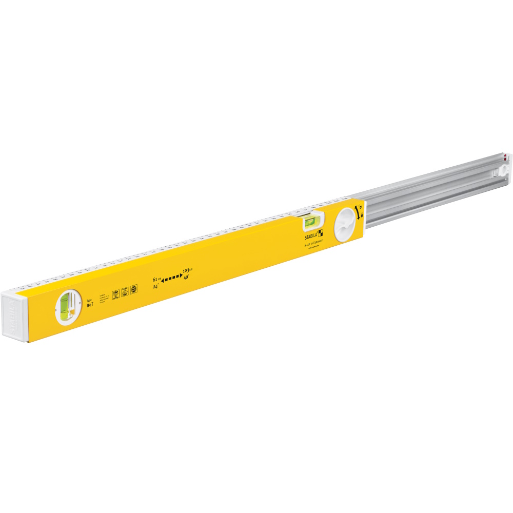 STABILA Teleskop‑Wasserwaage Type 80 T 61 cm – LOCK‑System, präzise Messung