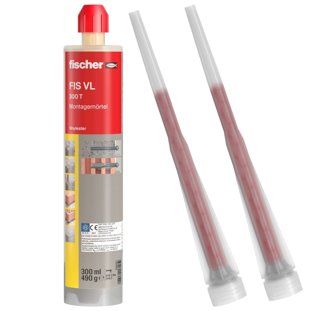 Fischer Montagemörtel FIS VL 300 T - 300 ml - inkl. 2x Statikmischer - 519557