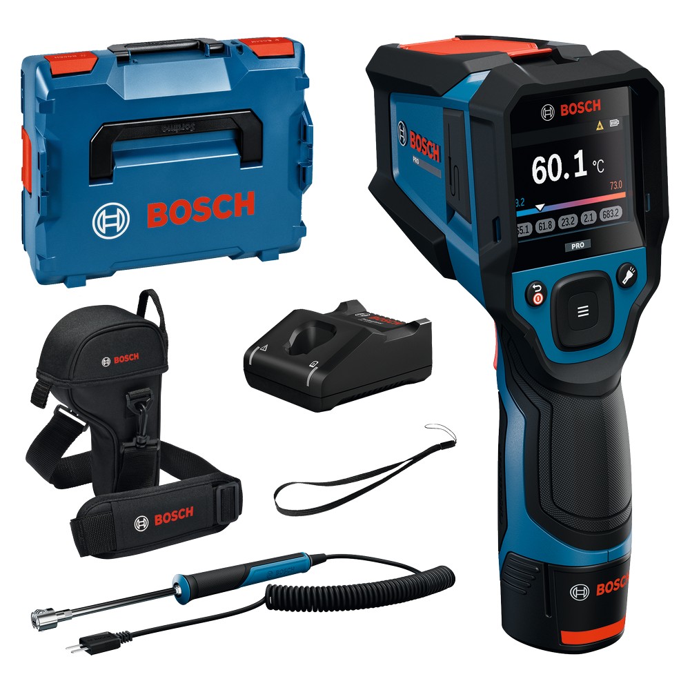 Bosch Thermodetektor PRO GIS 12V-800-16 in L-BOXX 136 - 2Ah Akku - Ladegerät