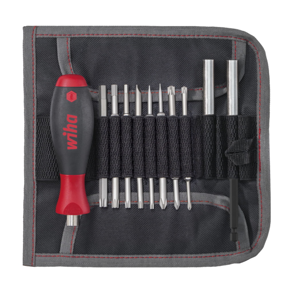 Wiha Bit Set Montage - inkl. Rolltasche - 20 tlg - Schaltschrankbau - 44576