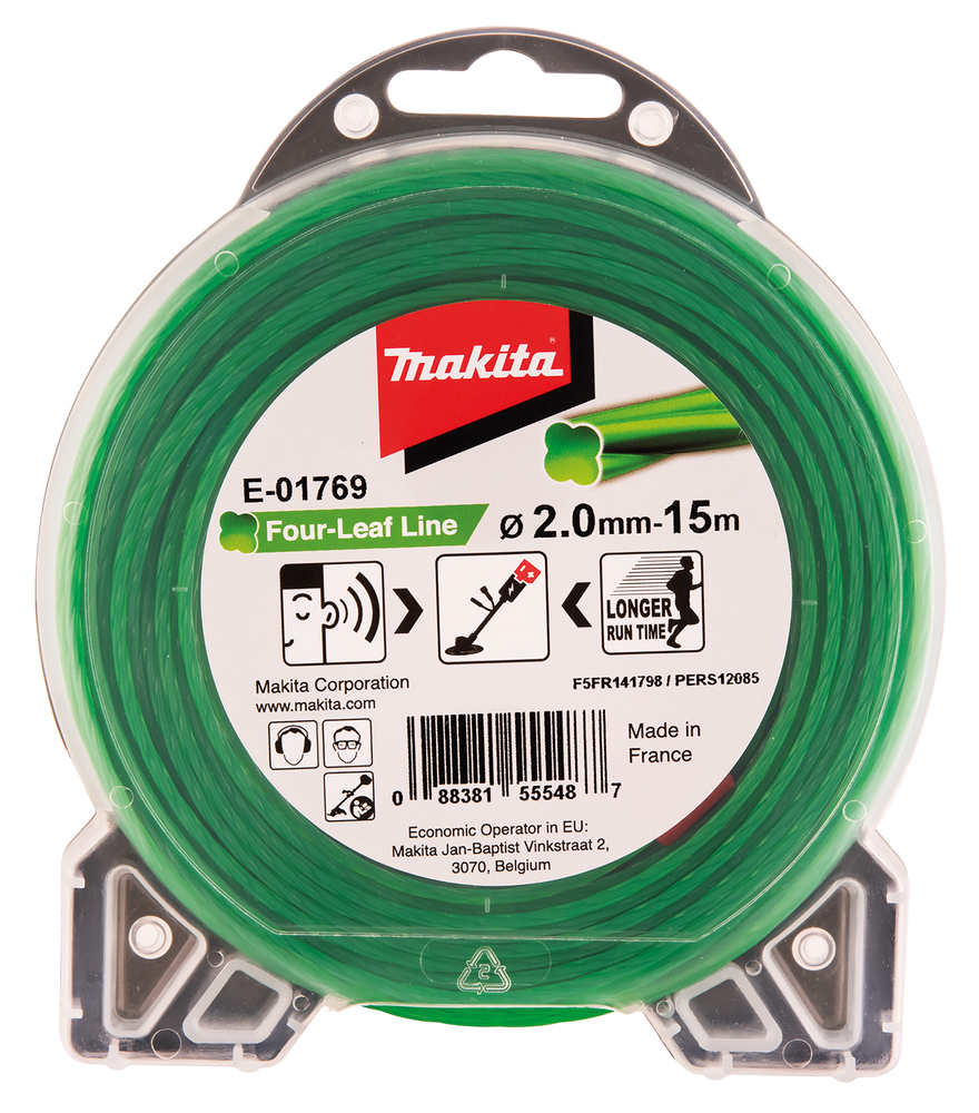 Makita Mähfaden Four-Leaf - 15m - 2mm - E-01769 - UR002G,DUR368,DUR369