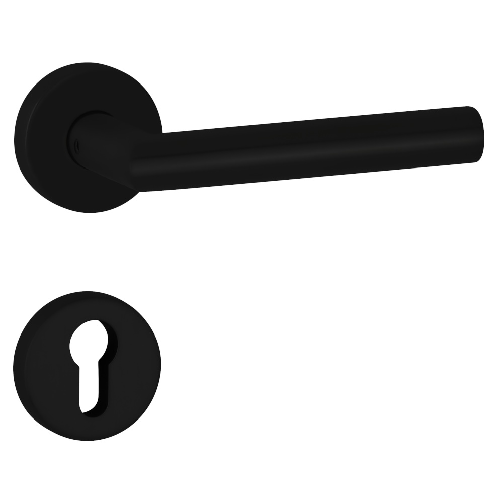 Hermat PZ Drückergarnitur BASIC 1802 Classic Black Rosetten 2036 K