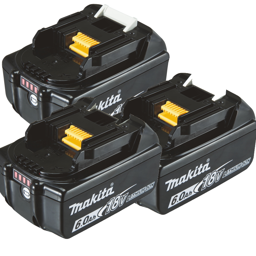 Makita Akku Ersatzakku BL1860B - 3er Set - Original - 18V/6,0Ah - 197422-4