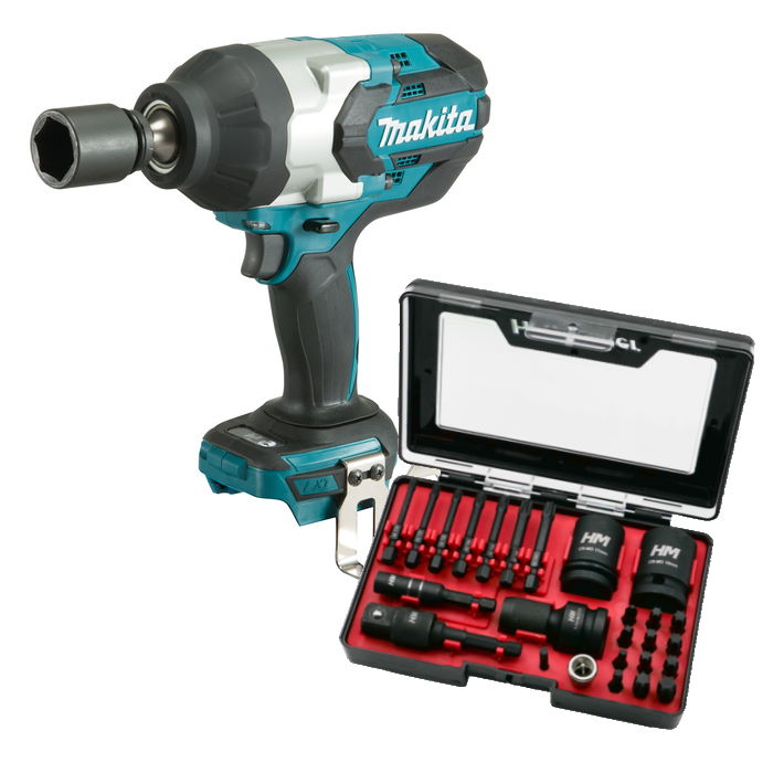 Makita Akku-Schlagschrauber - DTW1002Z - 1/2" - 1000NM - Kraft Bit-Set 27-teilig