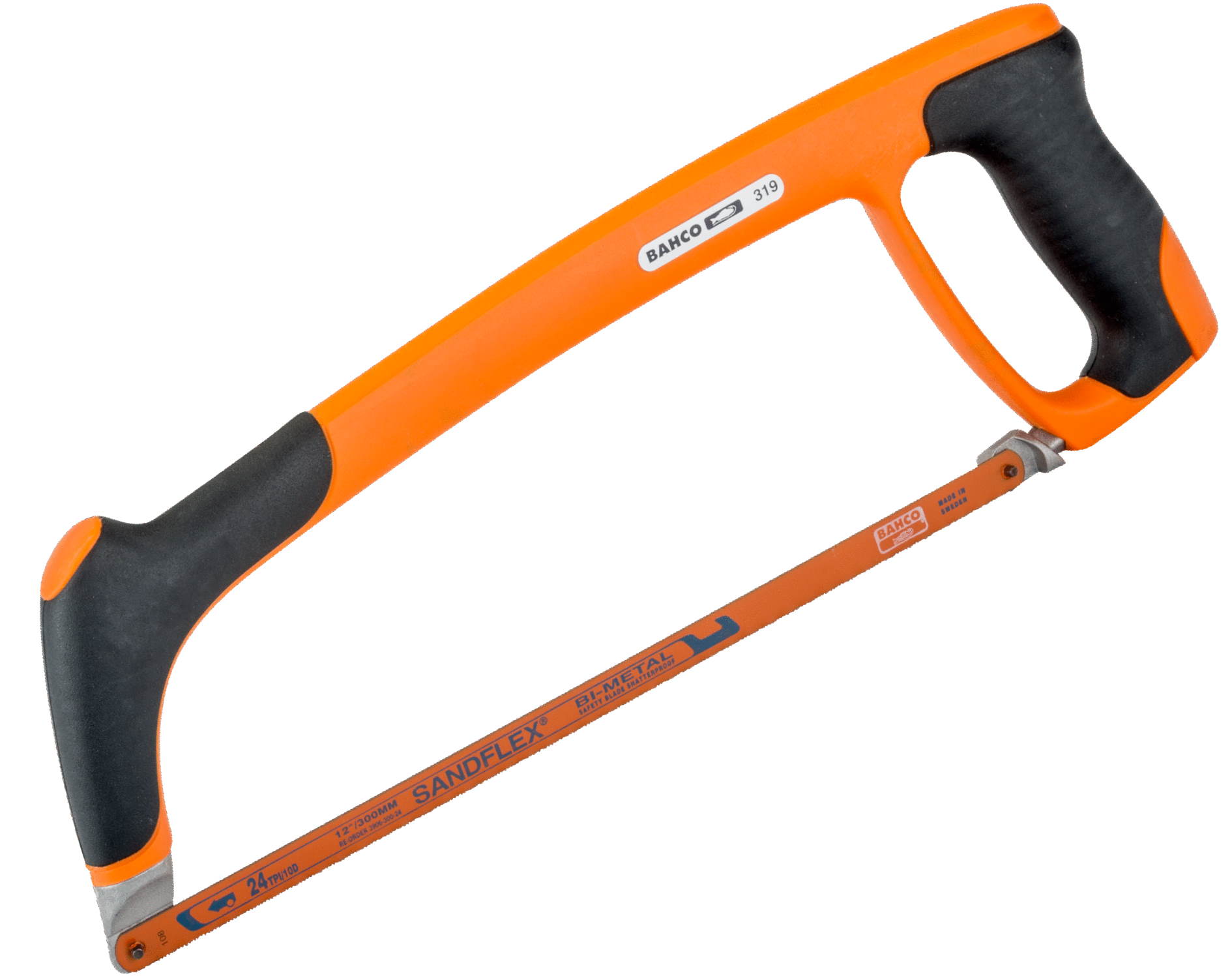 Bahco Metallsägebogen 319 - 300mm Bitmetall - 24 Zähne/Zoll - 55° Schnitte