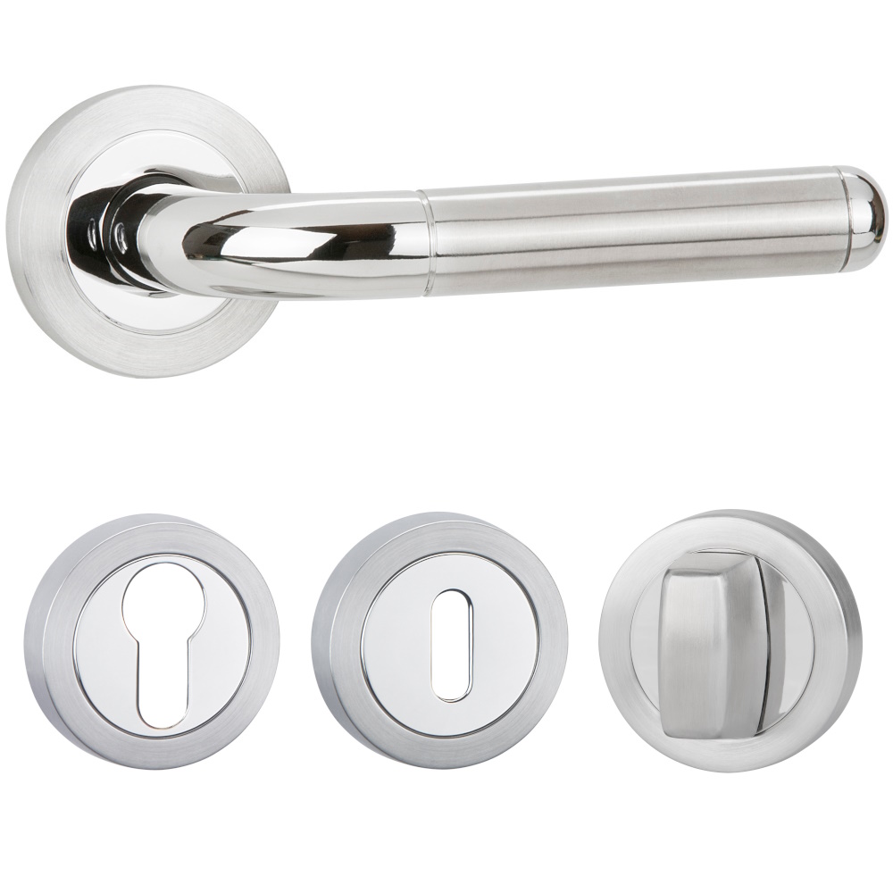 Hermat Drückergarnitur CLUB 1110 ER Edelstahl Smart-Clip Rosettengarnitur