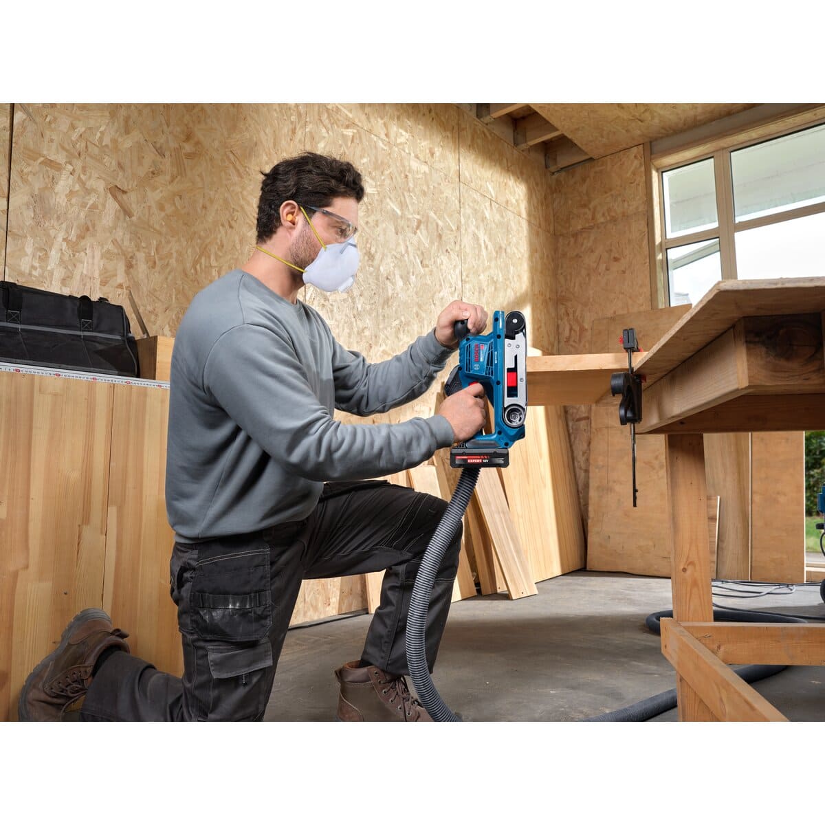 Bosch Akku Bandschleifer PRO GBS18V-75 - 18V - 75 mm - Brushless - in L-BOXX