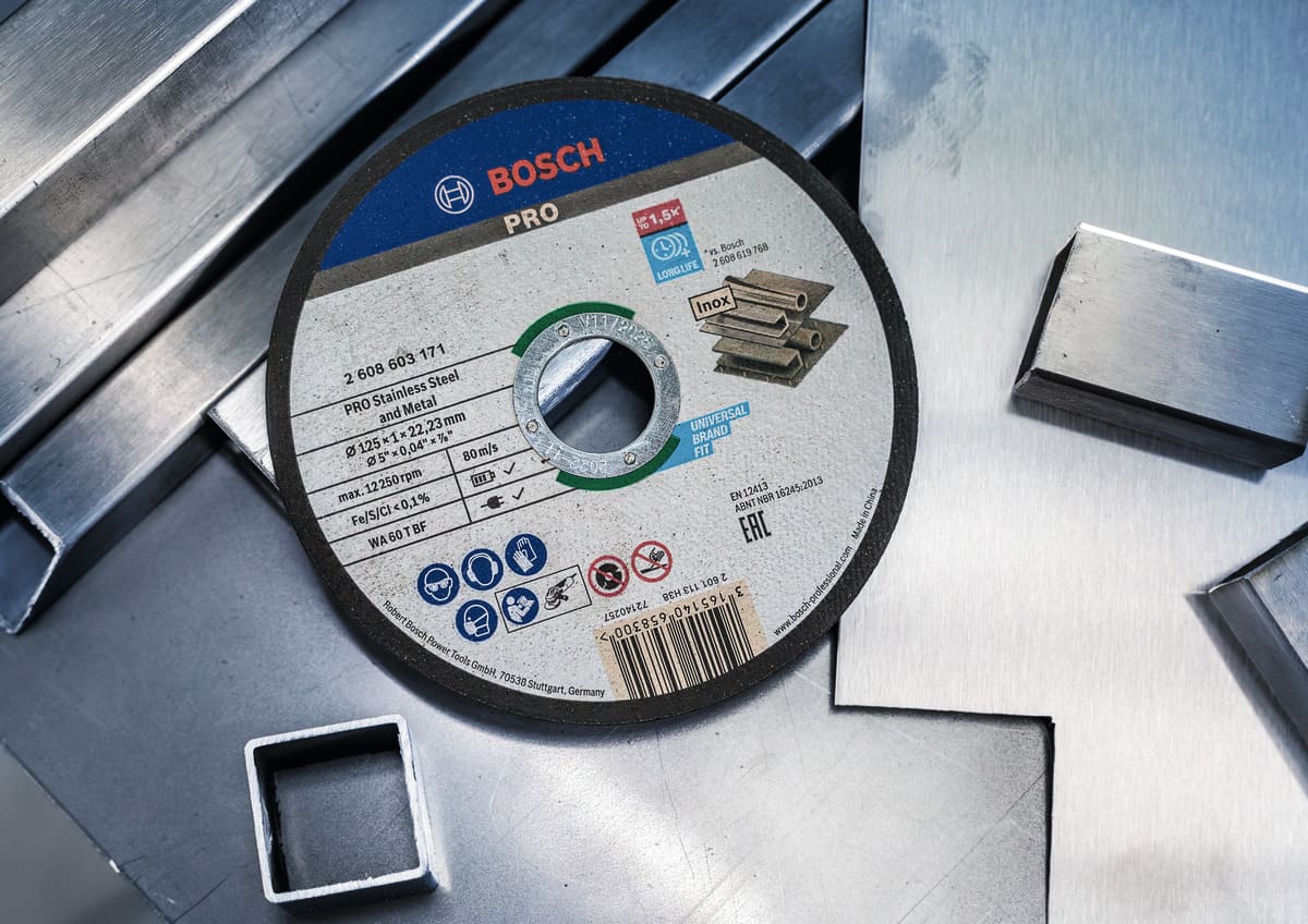 Bosch Professional PRO Trennscheibe – 125 x 1 mm Edelstahl – 100 Stück im Eimer