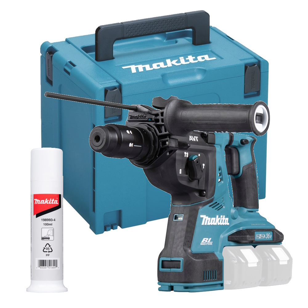 Makita Akku Kombihammer - DHR281ZJ - 18V - SDS+ - im Makpac 4 mit Bohrerfett