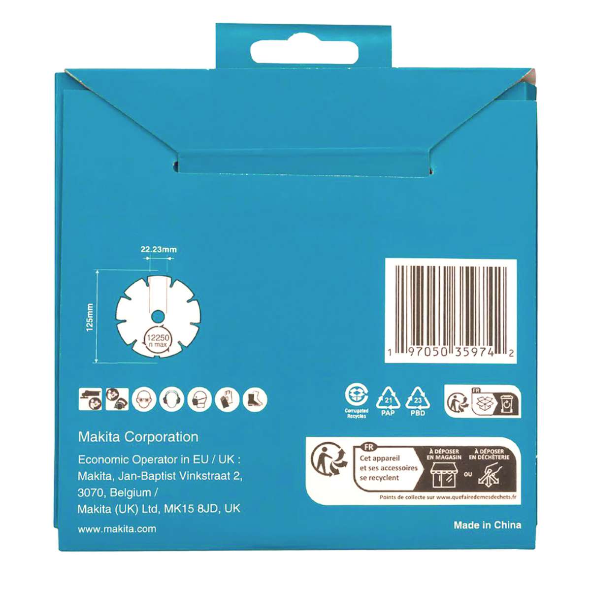 Makita Diamanttrennscheibe DIAMAK - 125 mm - D-80086 - für Beton und Stein