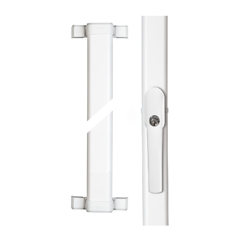 Abus Fenster-Stangenschloss FOS 550 weiß - 1 x FOS550 mit 0,75/1,18m Stangenset