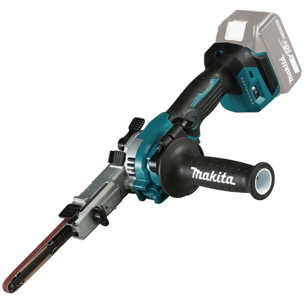 Makita Akku Bandfeile - DBS180Z - inkl. 9mm Ausleger - 18V - mit Motorbremse