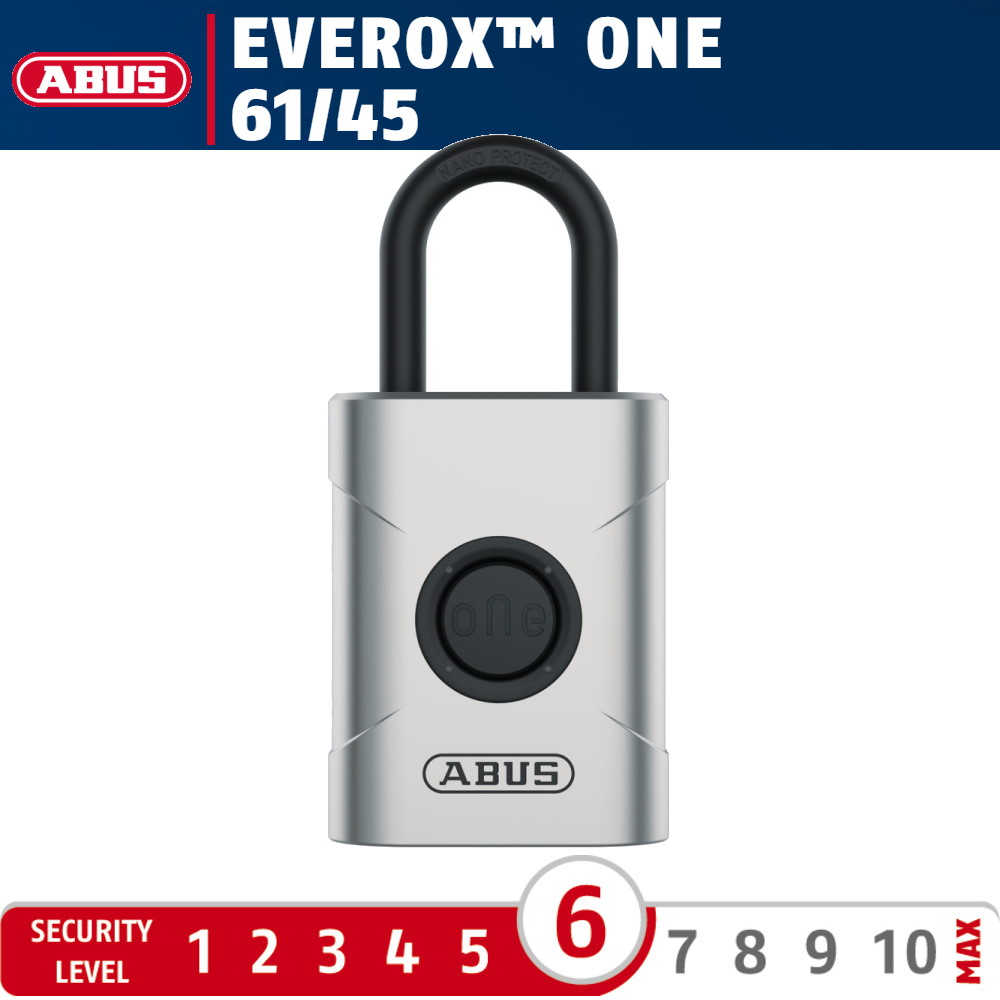 Abus Vorhangschloss EVEROX One 61/45 - Bluetooth -  45mm breit - smartes öffnen