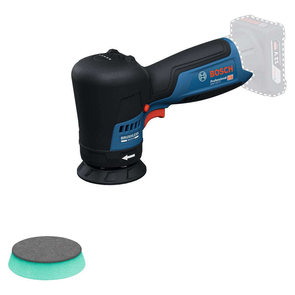 Bosch Akku Polierer GPO 12V-77 - Sologerät ohne Akku/Ladegerät - Rotation