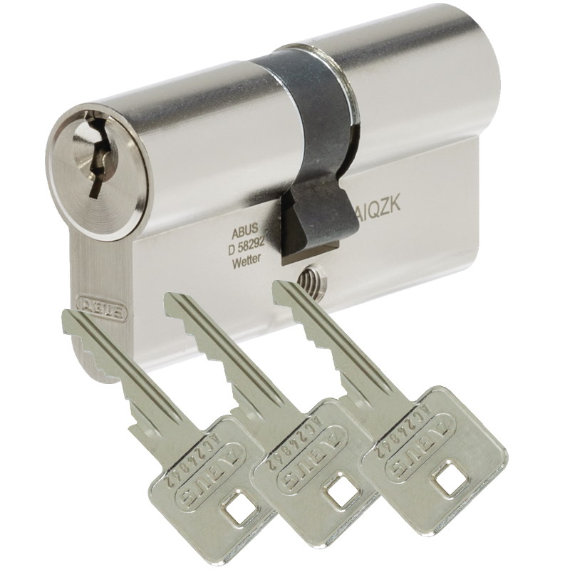Abus Türzylinder A83 A83N - Größe 30/30 - vernickelt - inkl. 3 Schlüssel