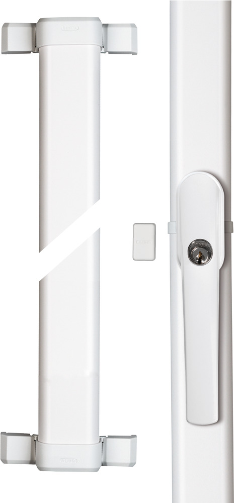 Abus Fenster-Zusatzsicherung FOS 550A W in weiss mit Alarm AL 0125 ohne Gestänge