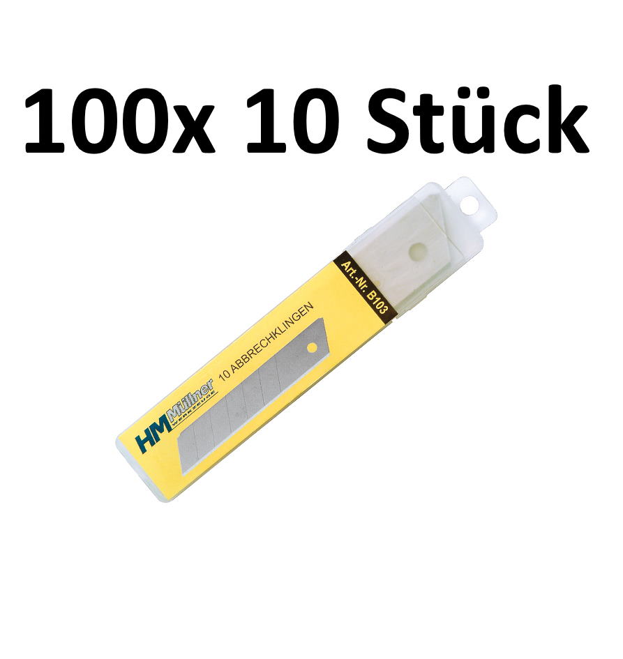 HM Müllner Abbrechklingen - 18 mm - SK5-Stahl - 1000 Stück