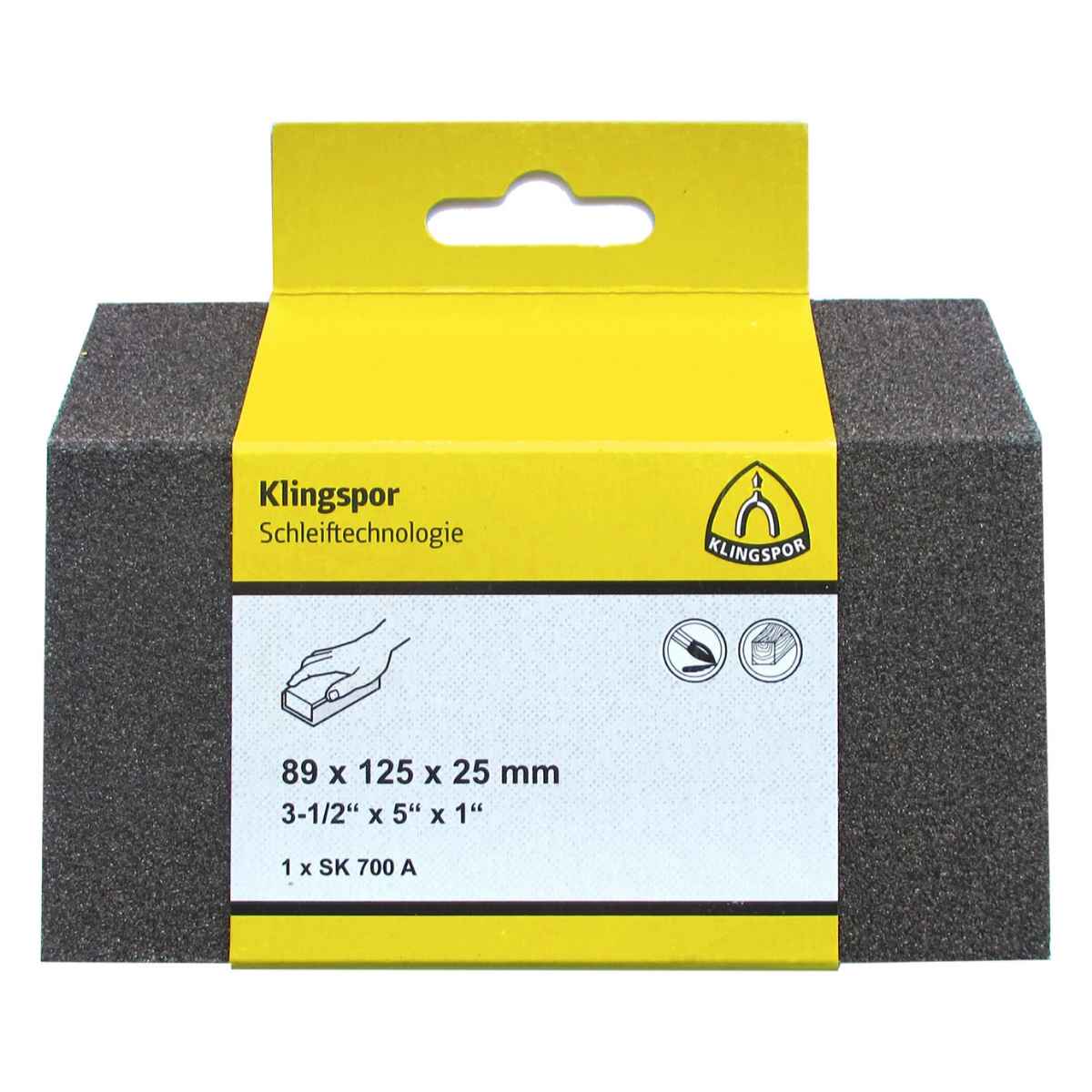 Klingspor Schleifklotz SK 700 A - wasserfest - 89 x 125 x 25 mm