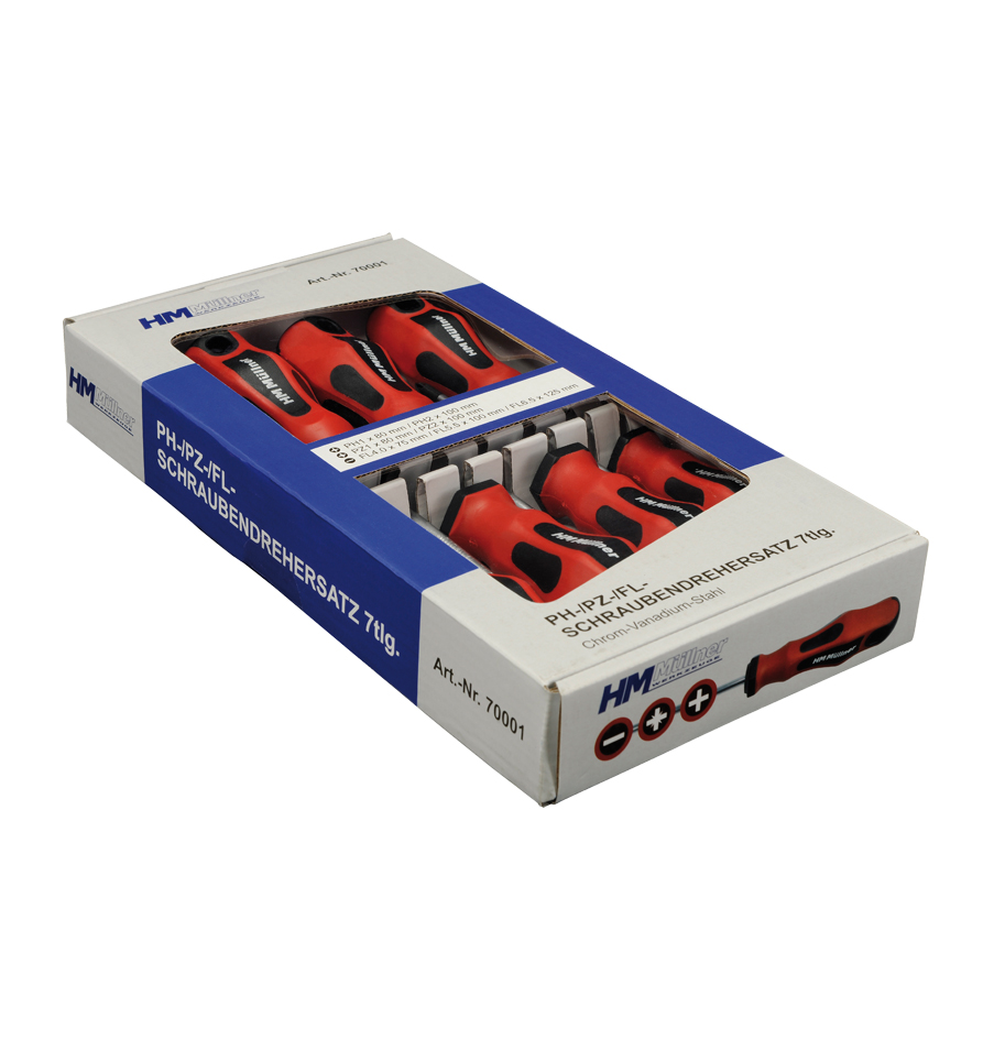 HM Müllner Schraubendrehersatz - PH/PZ/FL - 7-teilig - 70001