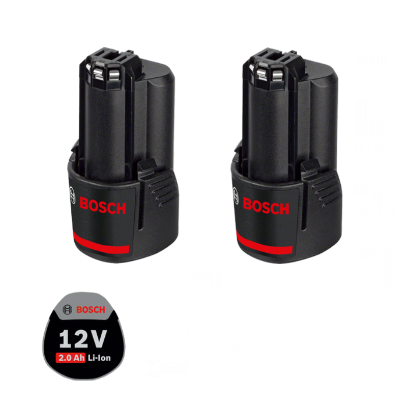 Bosch Ersatzakku Akku GBA 12V 2,0Ah Li-Ion - Doppelpack - 2 Stück