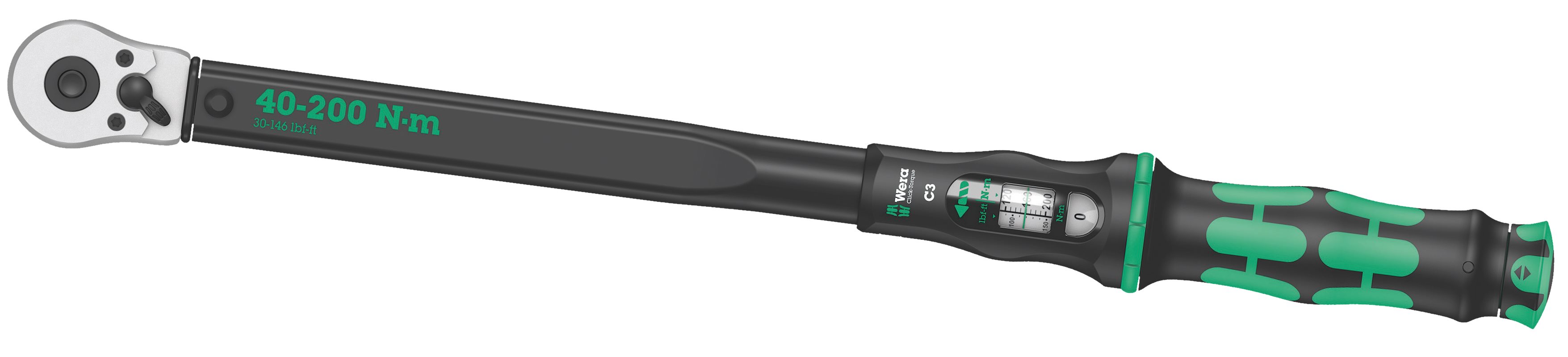 Wera Click-Torque C 3 Drehmomentschlüssel - 1/2 Zoll - 51cm - 40 - 200 NM