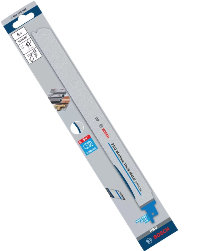 Bosch Säbelsägeblatter S1237BEF - für Metall - 300mm - 5 Stück - 2608658996
