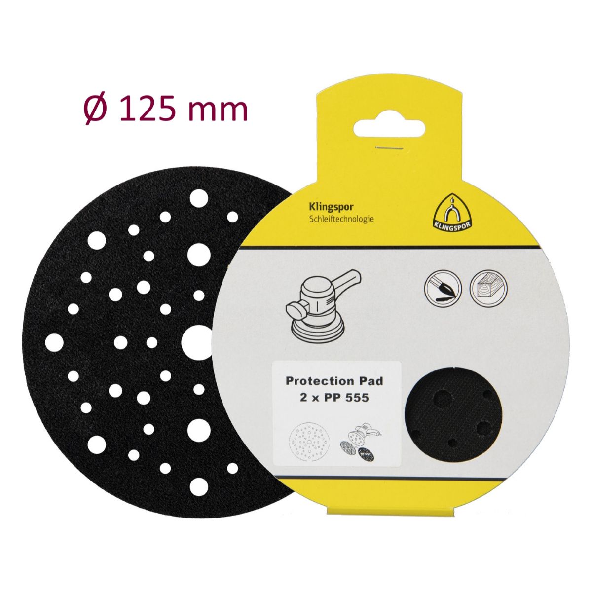 Klingspor PP 555 SB Protection Pad - für Exzenter und Langhalsschleifer Ø 125 mm
