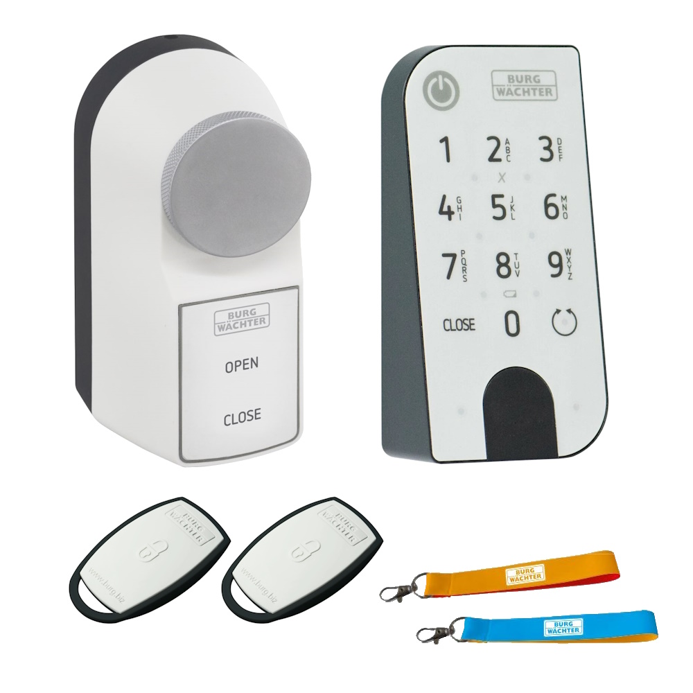 Burg Wächter Motorschloss ENTRY ACTIVE 7700 FAMILY PACK SMALL - mit Zubehör