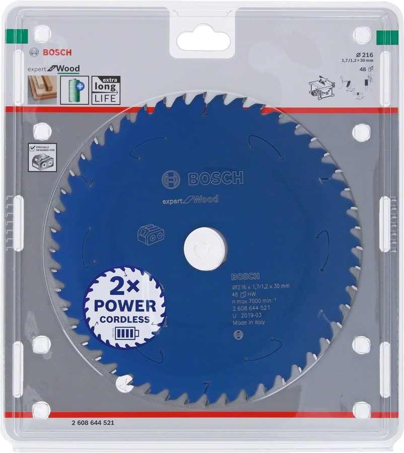 Bosch Sägeblatt Kreissägeblatt EXPERT - für Holz - für Akkusägen Ø 136 - 305mm