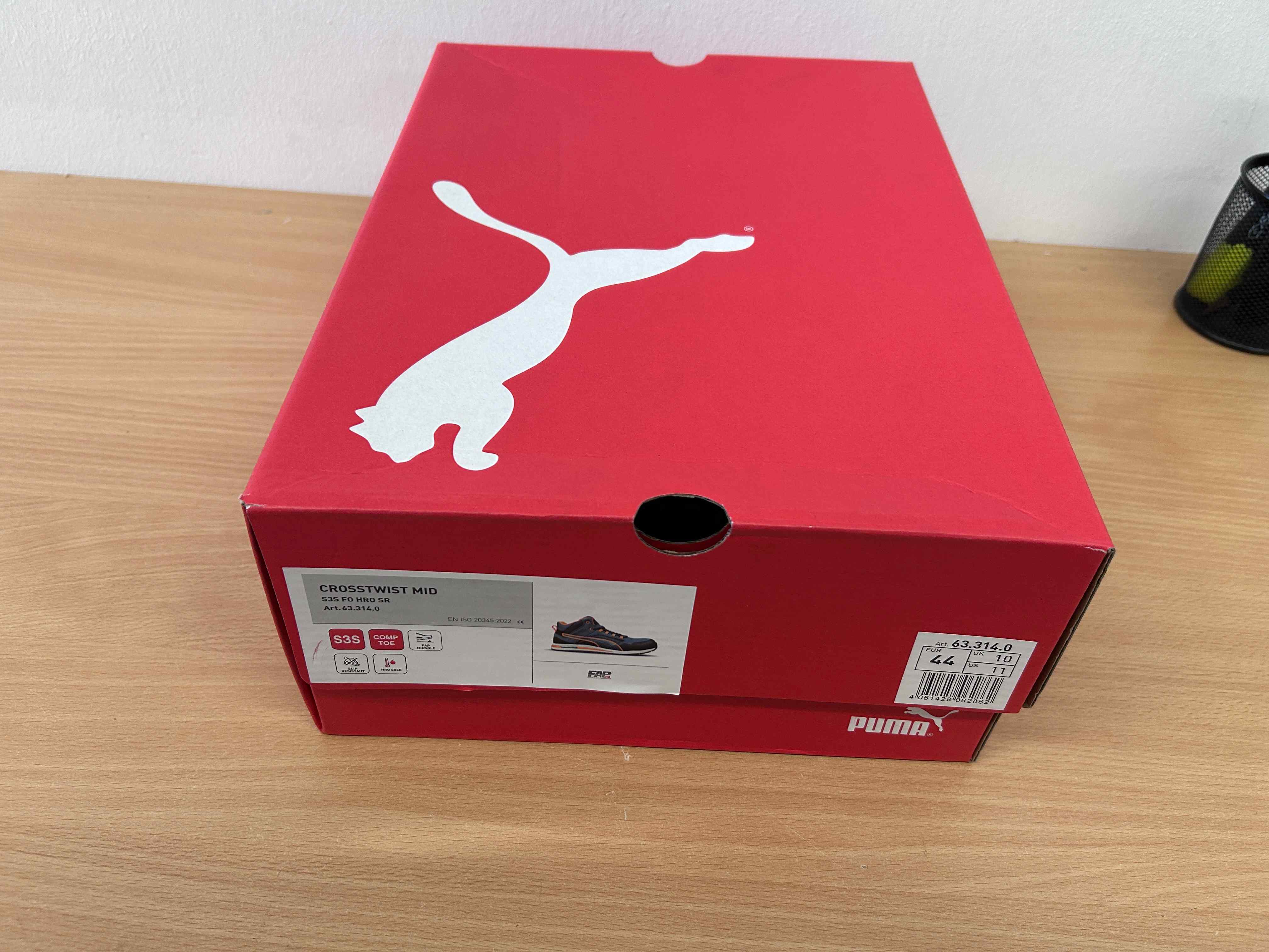 Puma Safety Sicherheitsschuhe Crosstwist mid - blau - S3S - Größe 44 - B-Ware