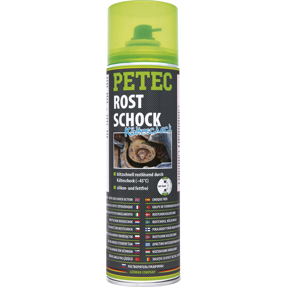 Petec 70150 Rostschock Kälteschock - 500ml Dose - 360 Grad Sprühkopf
